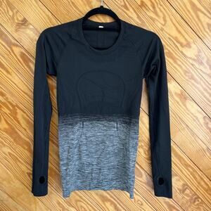Lululemon Run Swiftly Tech Long-Sleeve Shirt Black Ombre